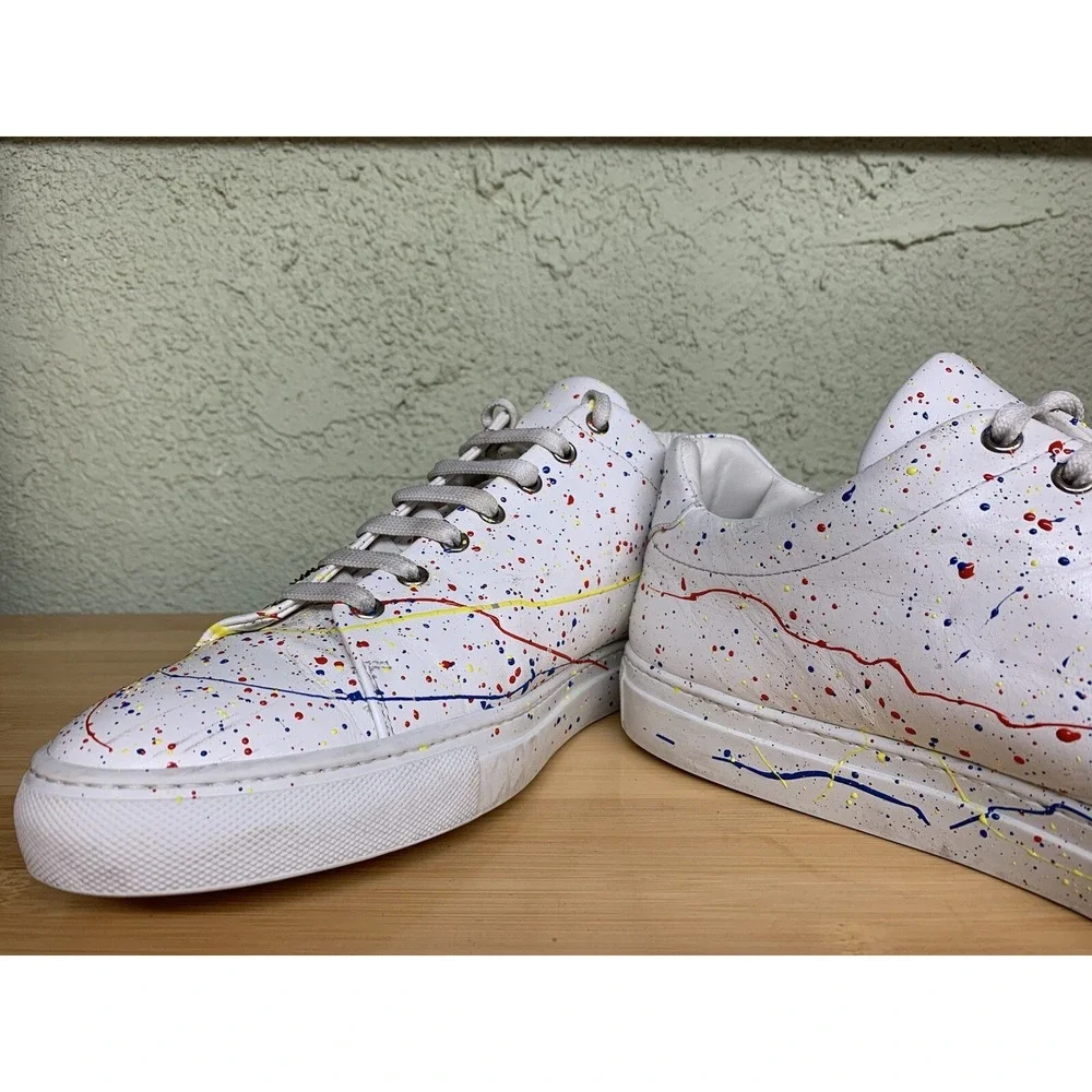 RARE 🚀 Philipp Plein Splatter Paint Sneakers Fashion‎ Sneakers